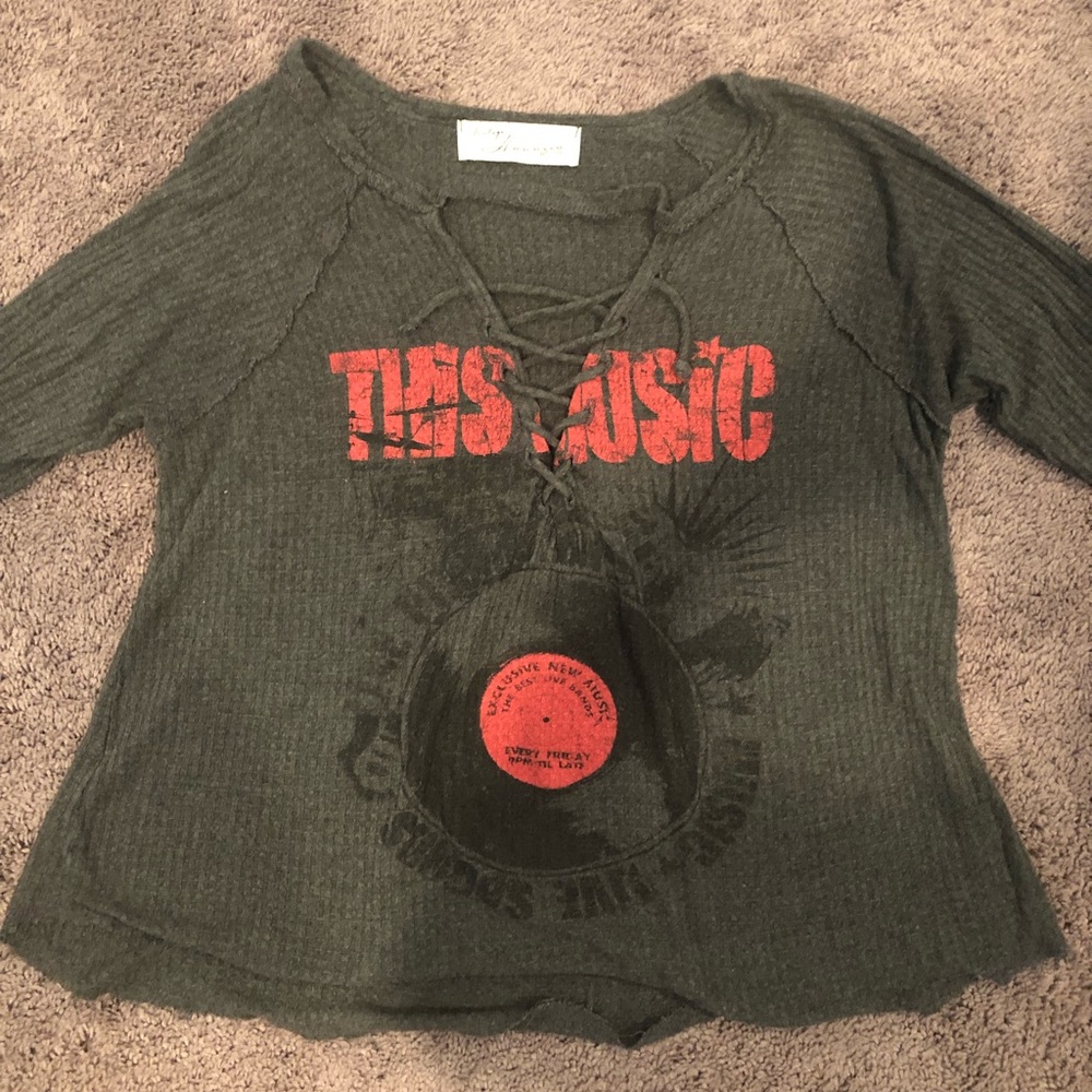 Vintage Havana “This Music” tie up long sleeve